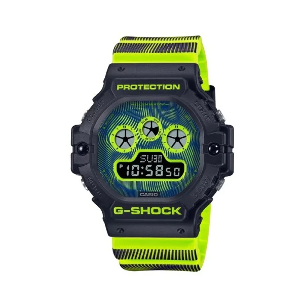 Casio G-Shock Digital Multicolor Dial Resin Band Watch for Men, Green - DW-5900TD-9DR